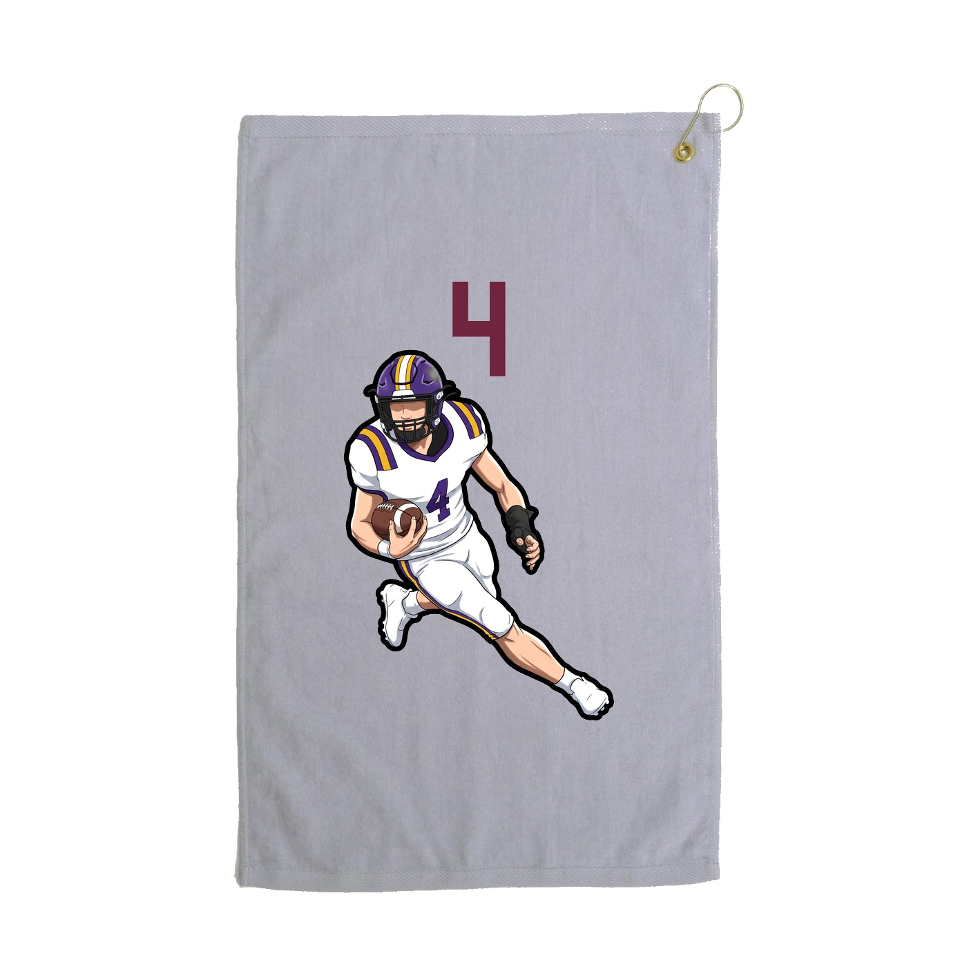 Golf Towel — Number Top in Grey
