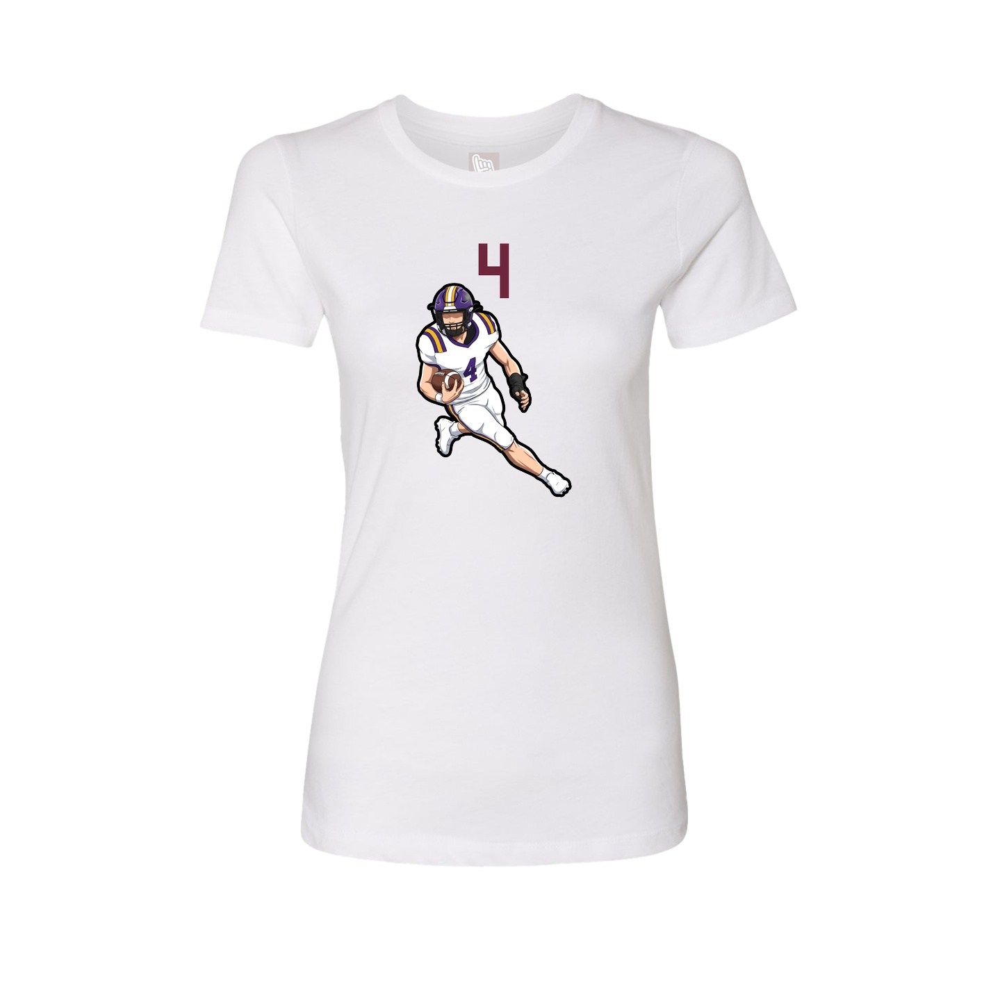 Fitted Women's Tee — Number Top in White