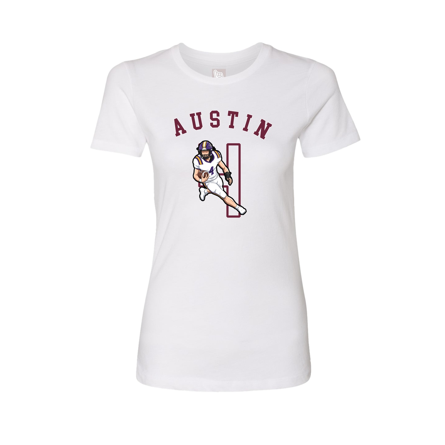 Fitted Women's Tee — Shirsey Arch in White