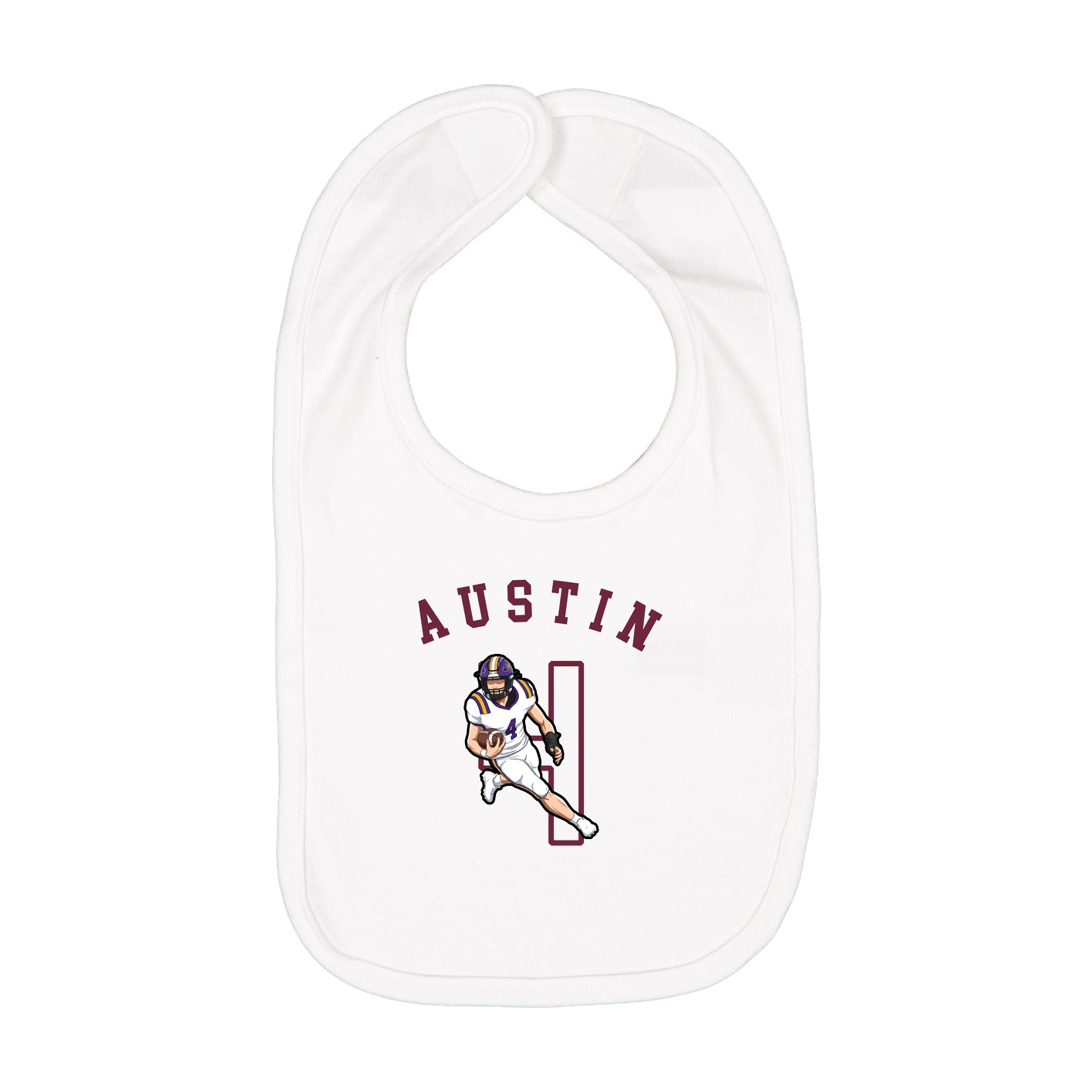 Infant Bib — Shirsey Arch in White