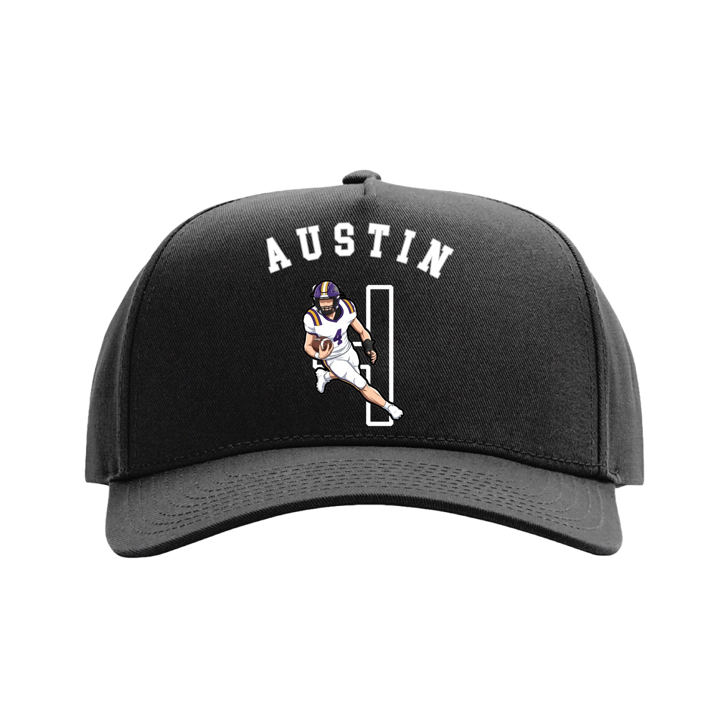 Full Fabric Five-Panel Champ Cap — Shirsey Arch in Black