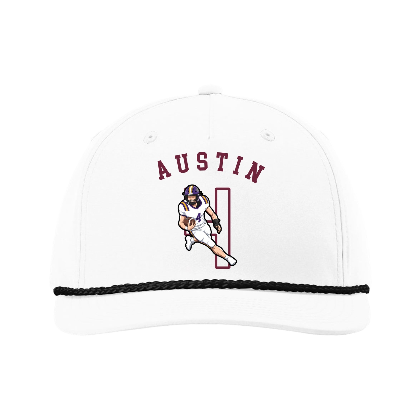 Five-Panel Classic Rope Cap — Shirsey Arch in White