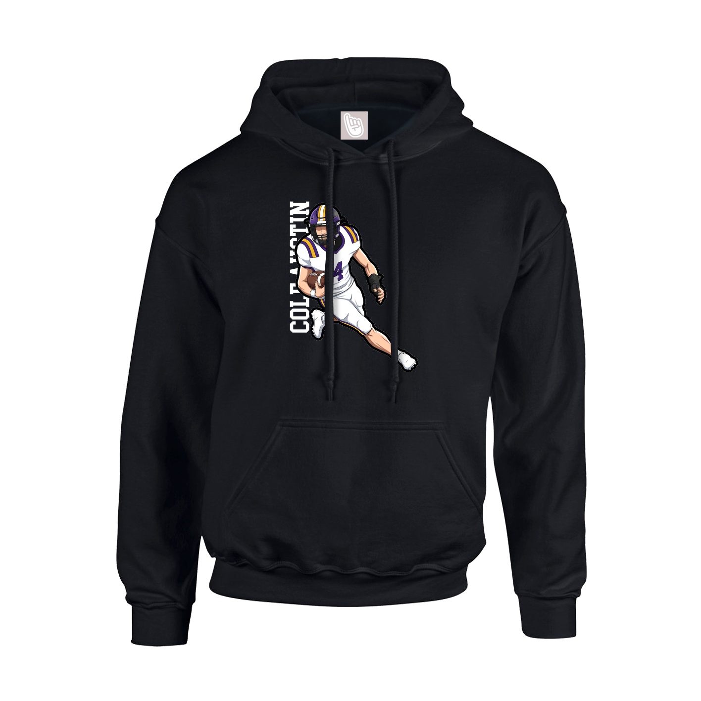 Hoodie — Name Vertical in Black