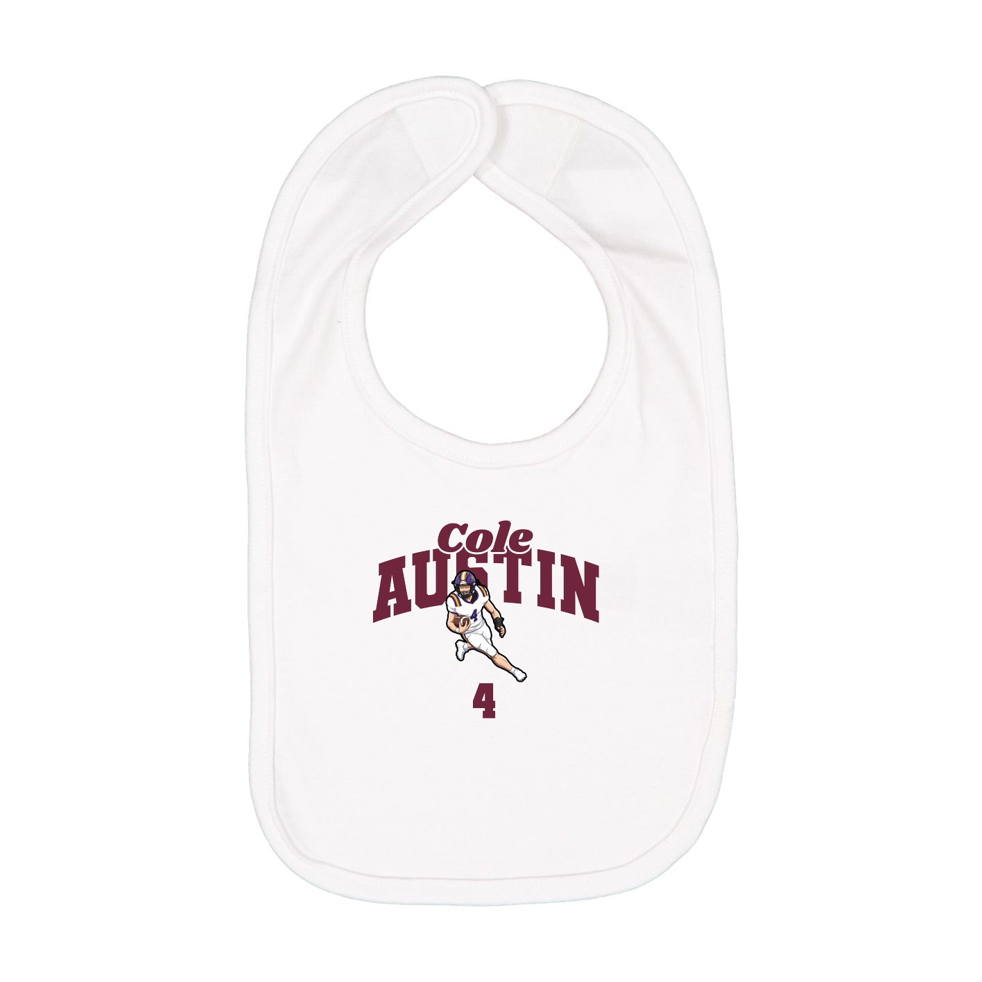 Infant Bib — Signature Arch in White