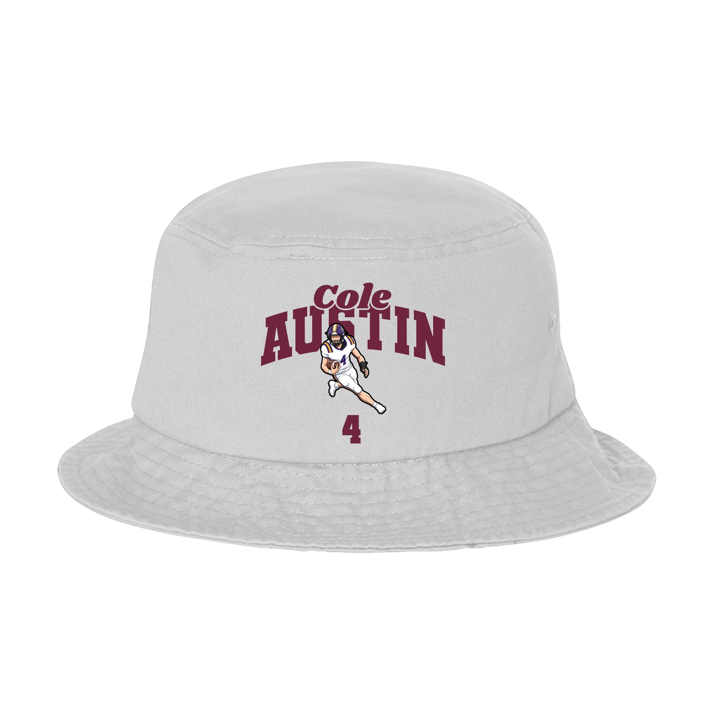 Bucket Cap — Signature Arch in White