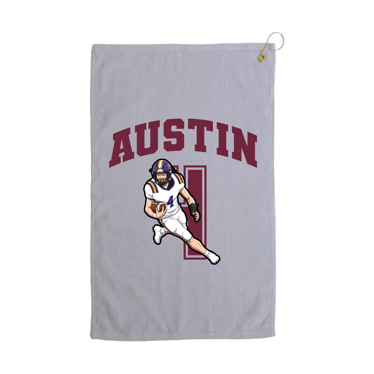 Golf Towel — Number in Grey