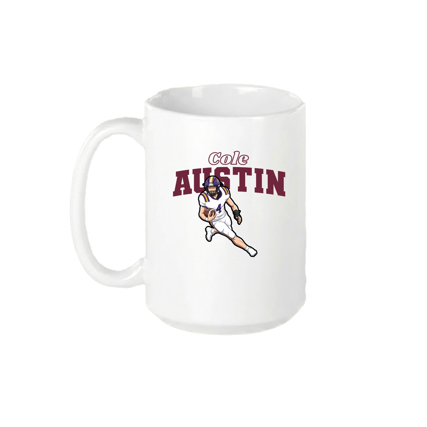 15oz Coffee Mug — Name Arch in White