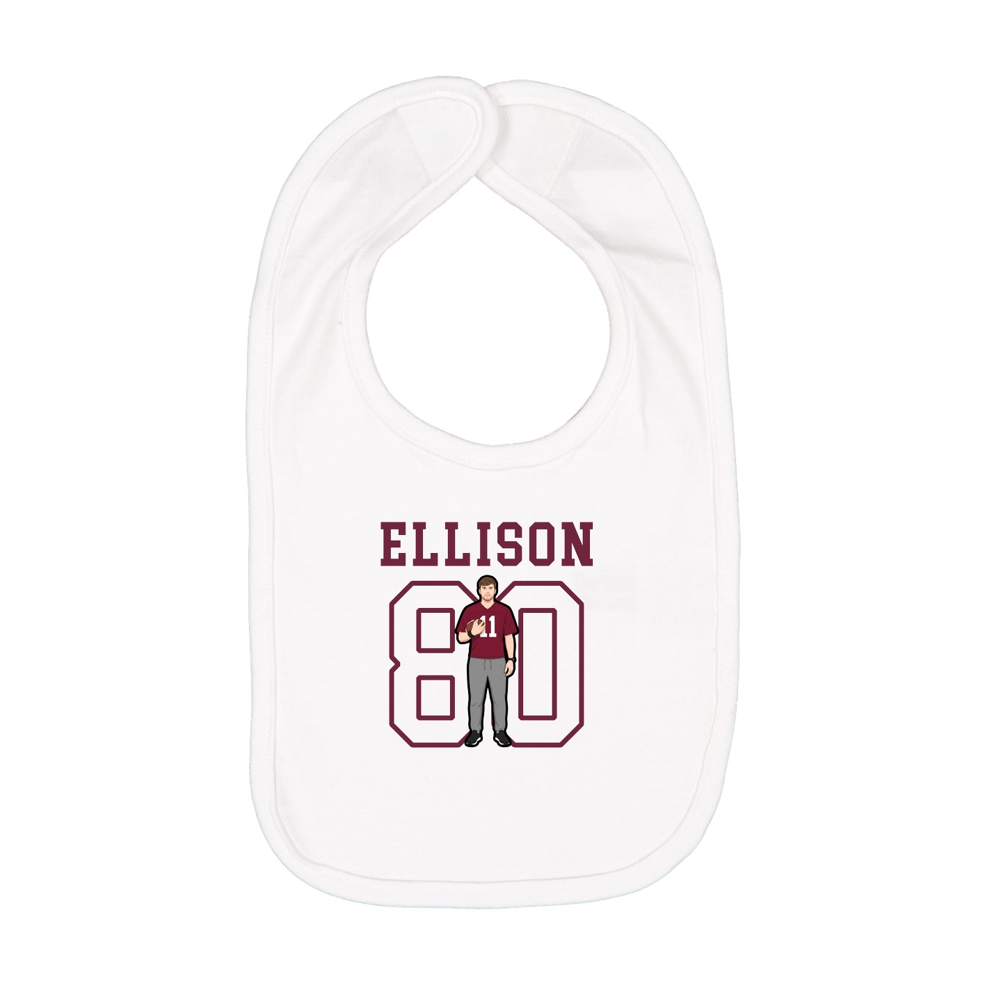 Infant Bib — Shirsey in White