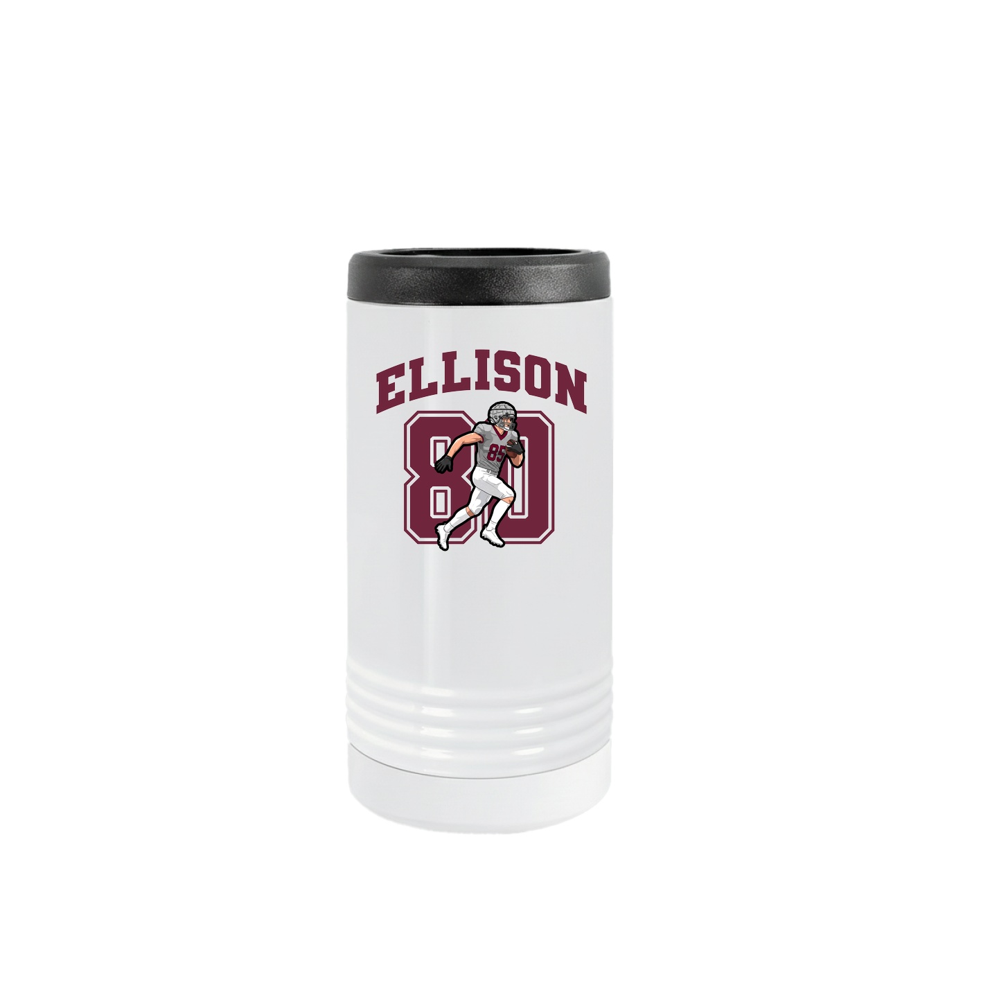 Slim Beverage Holder — Number in White