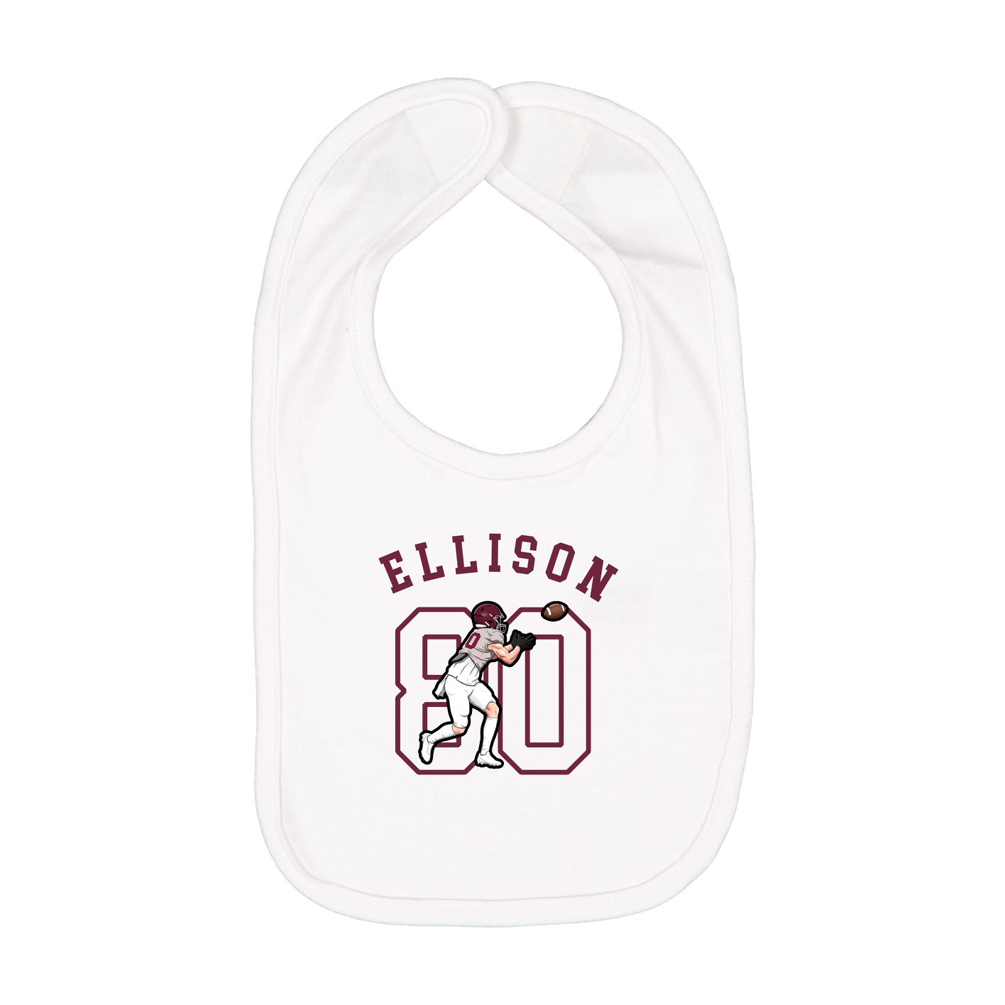 Infant Bib — Shirsey Arch in White