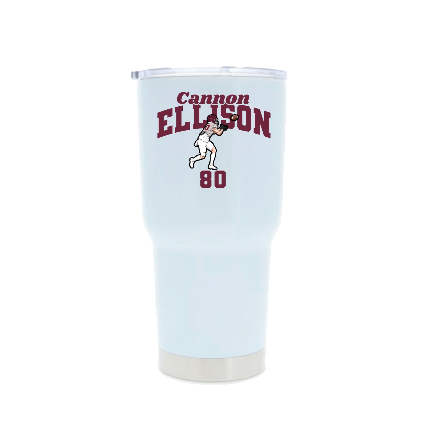 30oz Stainless Steel Tumbler — Signature Arch in White