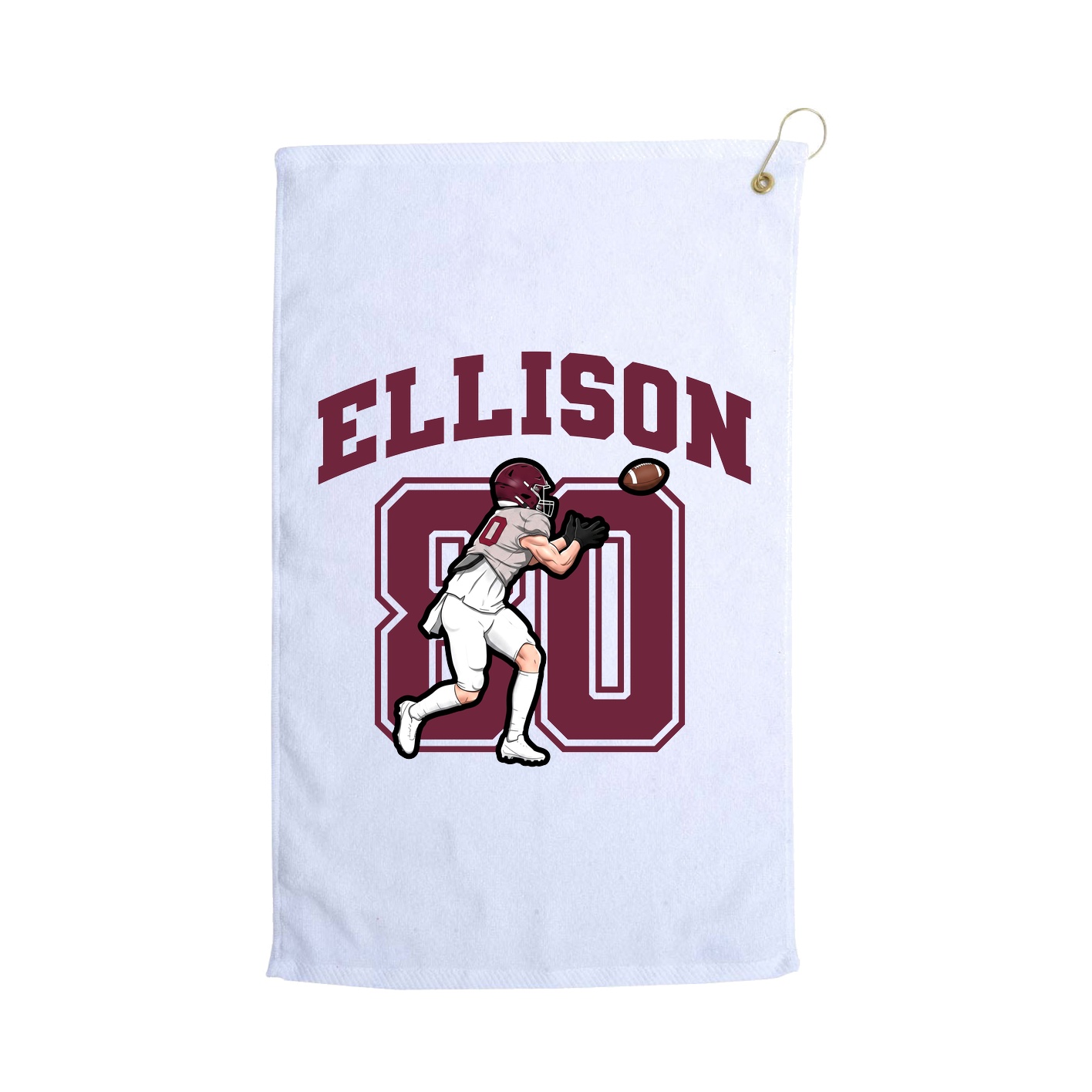 Golf Towel — Number in White
