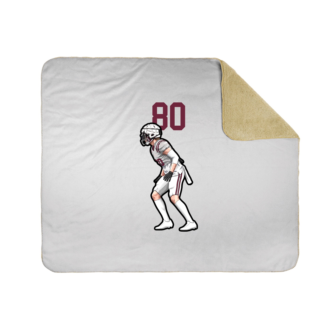 Throw Blanket — Number Top in White