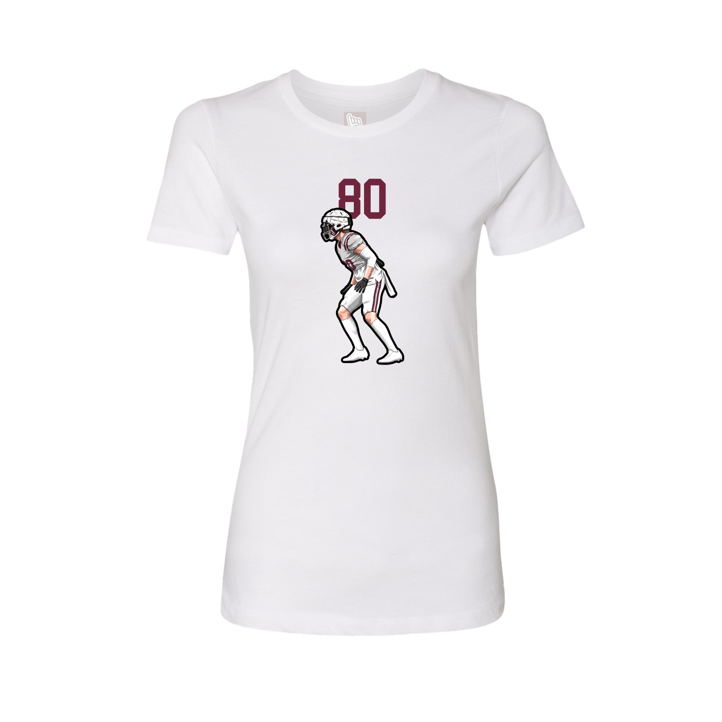 Fitted Women's Tee — Number Top in White