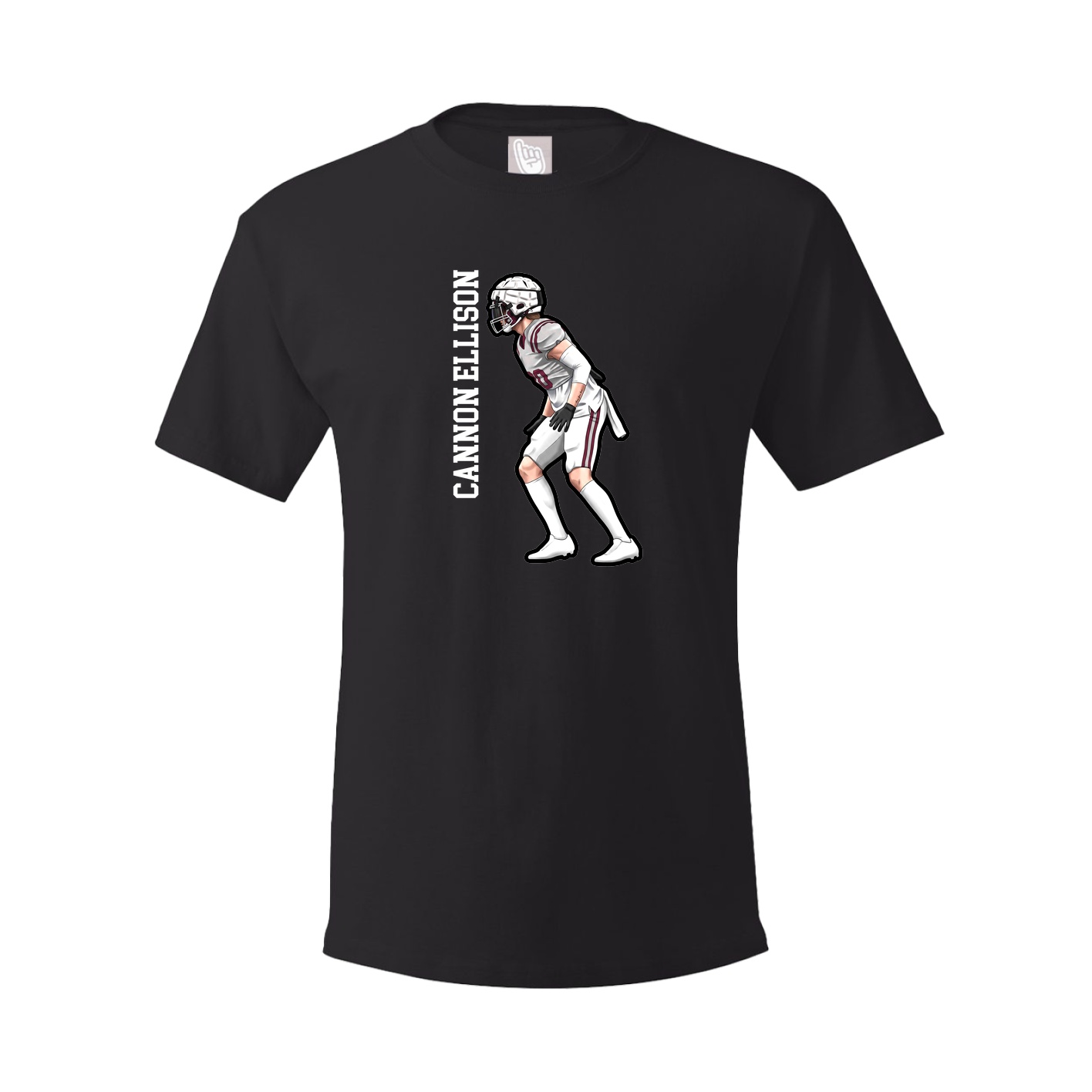 Youth Tee — Name Vertical in Black