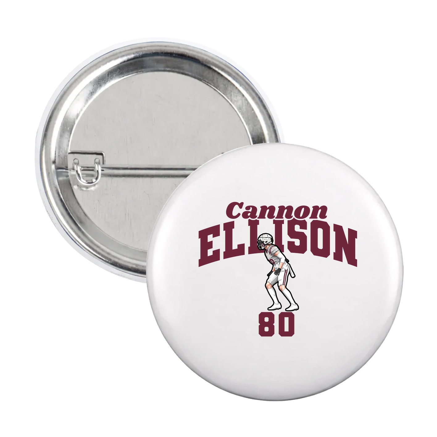Game Day Button — Signature Arch in White