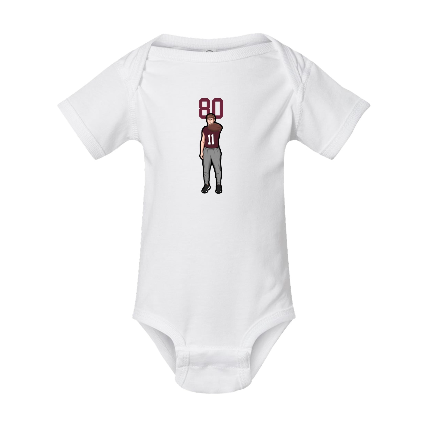 Baby Onesie — Number Top in White