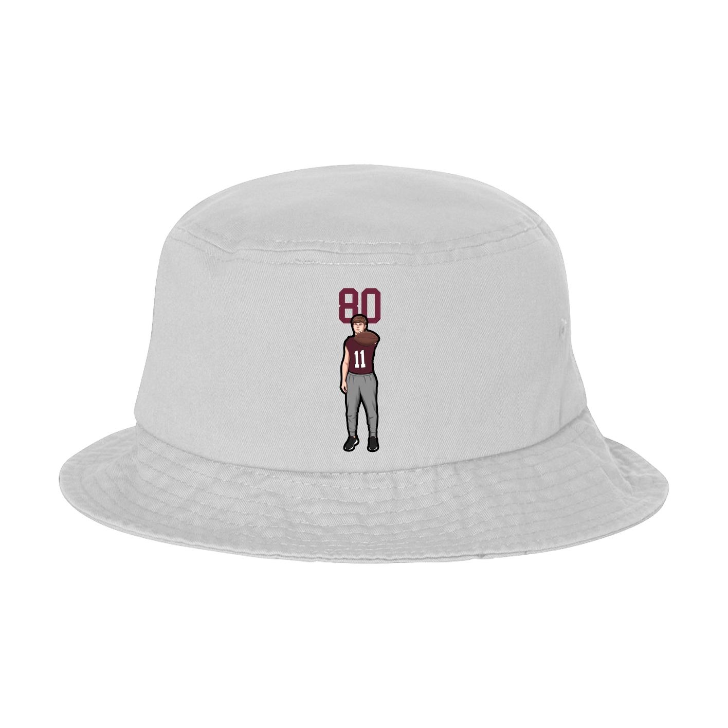 Bucket Cap — Number Top in White