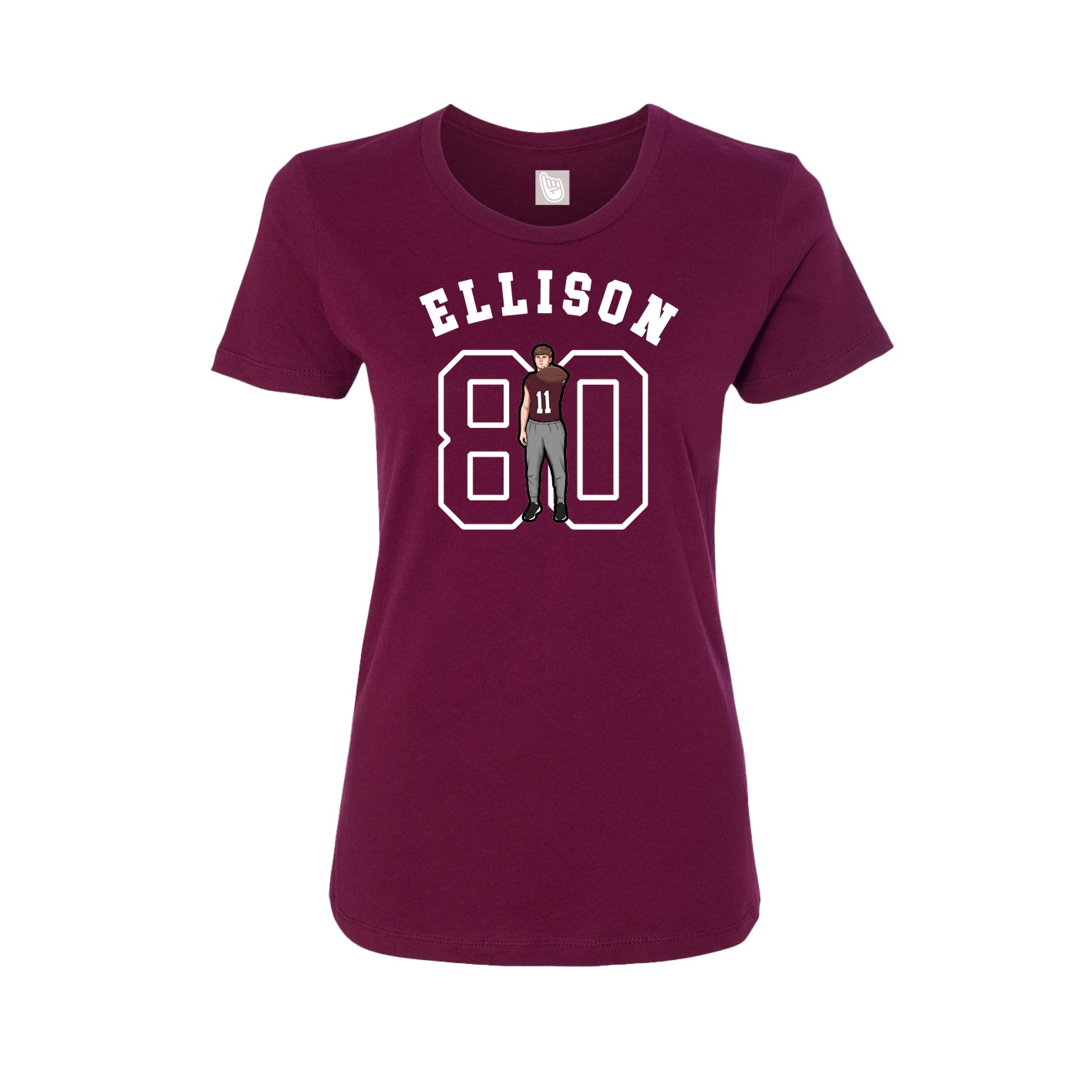 Fitted Women's Tee — Shirsey Arch in Maroon