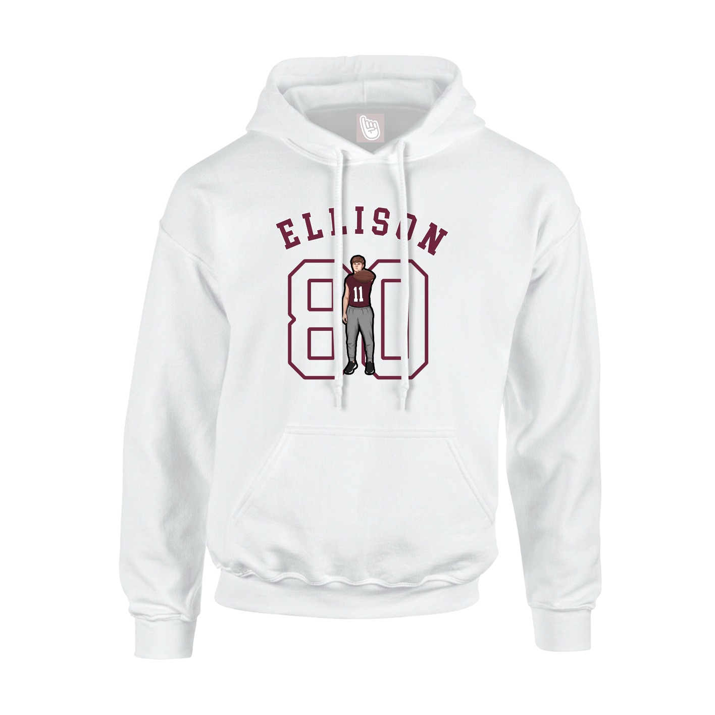 Hoodie — Shirsey Arch in White