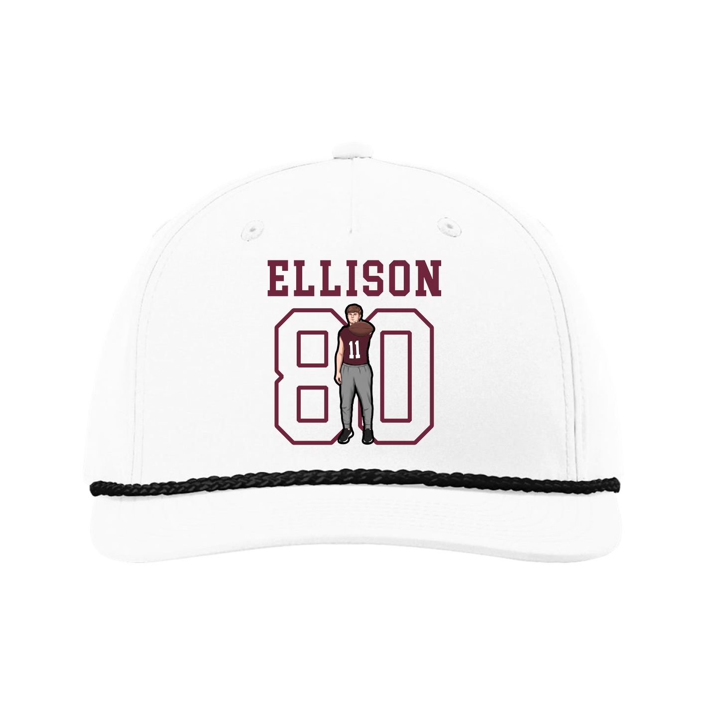 Five-Panel Classic Rope Cap — Shirsey in White