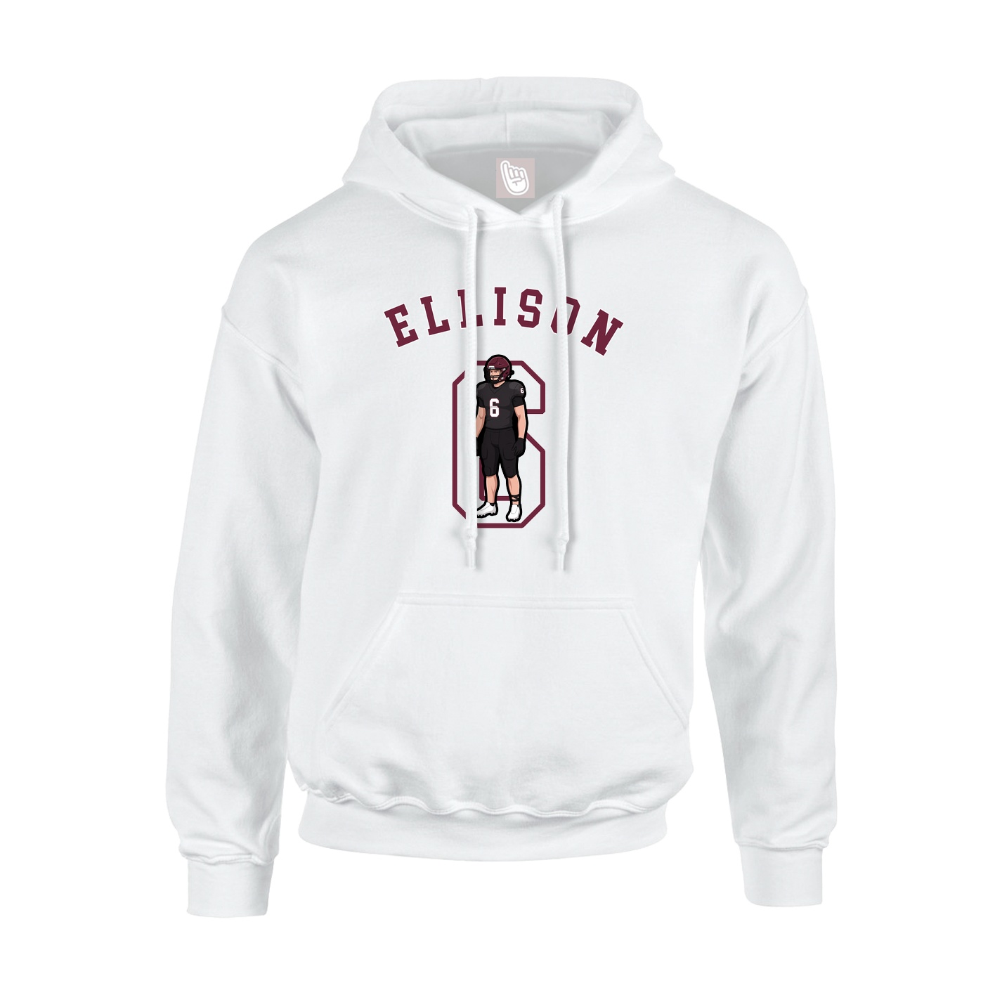 Hoodie — Shirsey Arch in White