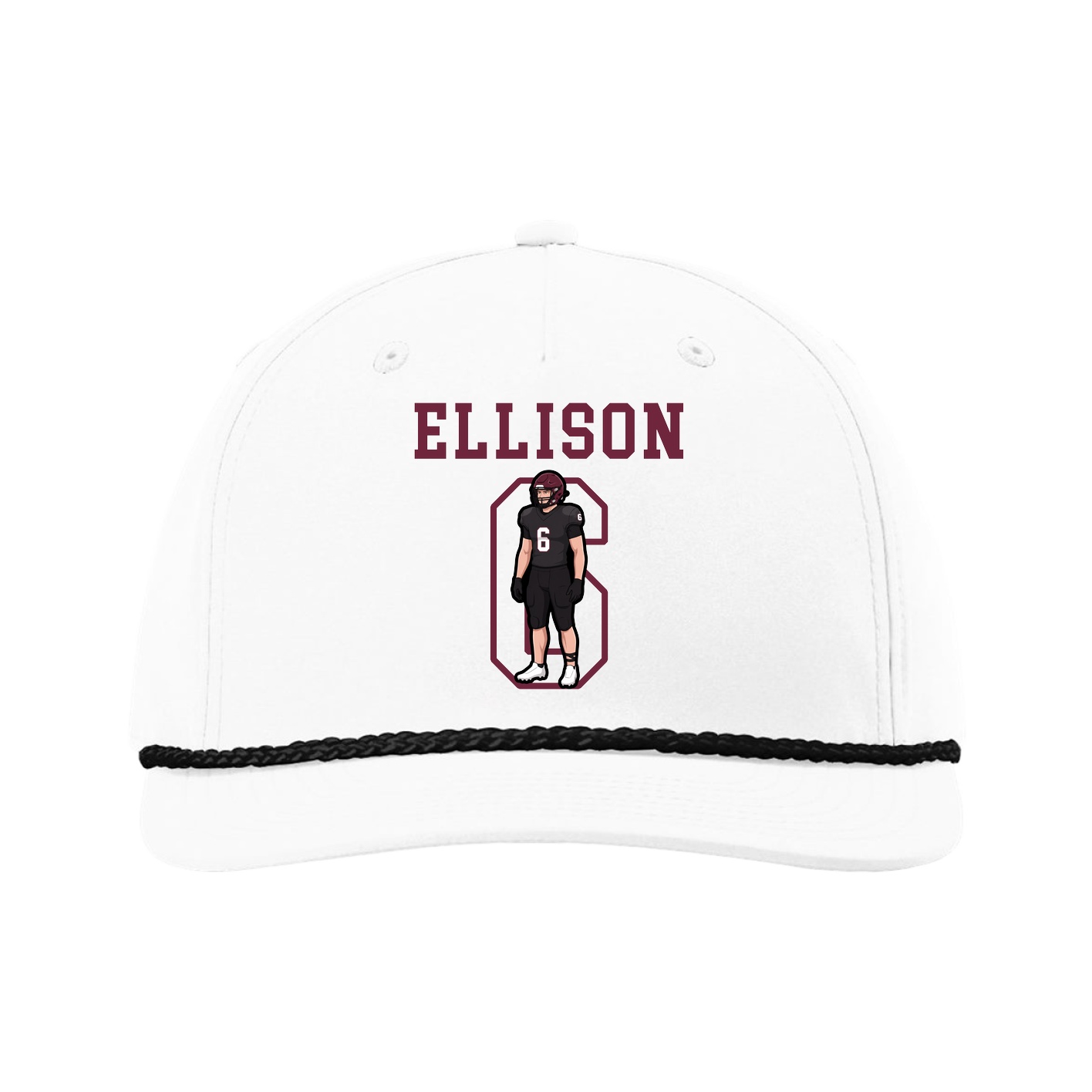Five-Panel Classic Rope Cap — Shirsey in White