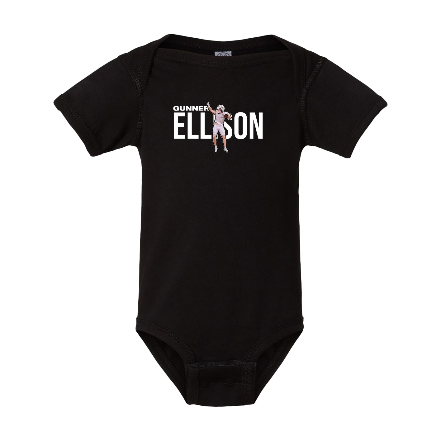 Baby Onesie — Player Name in Black