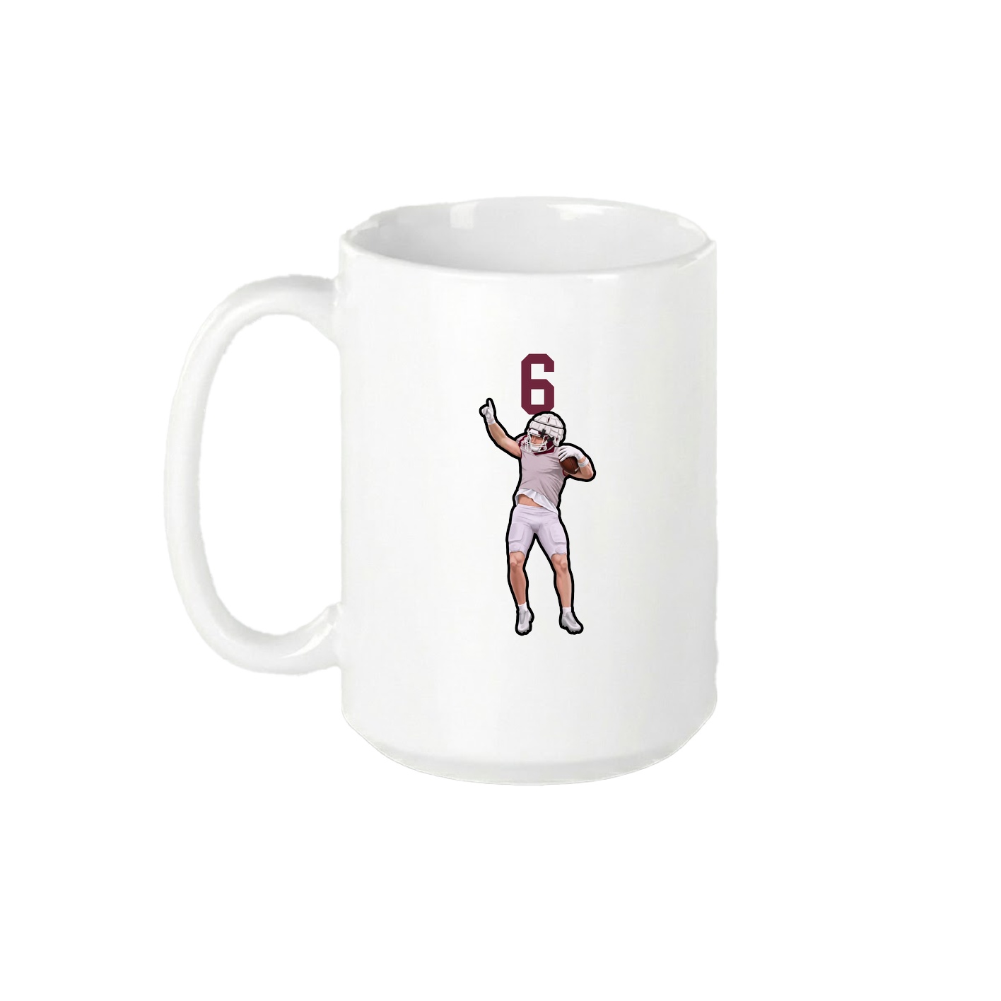 15oz Coffee Mug — Number Top in White