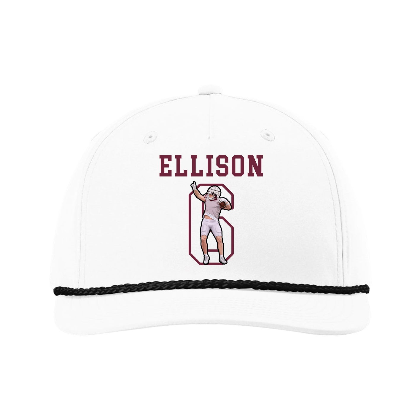 Five-Panel Classic Rope Cap — Shirsey in White