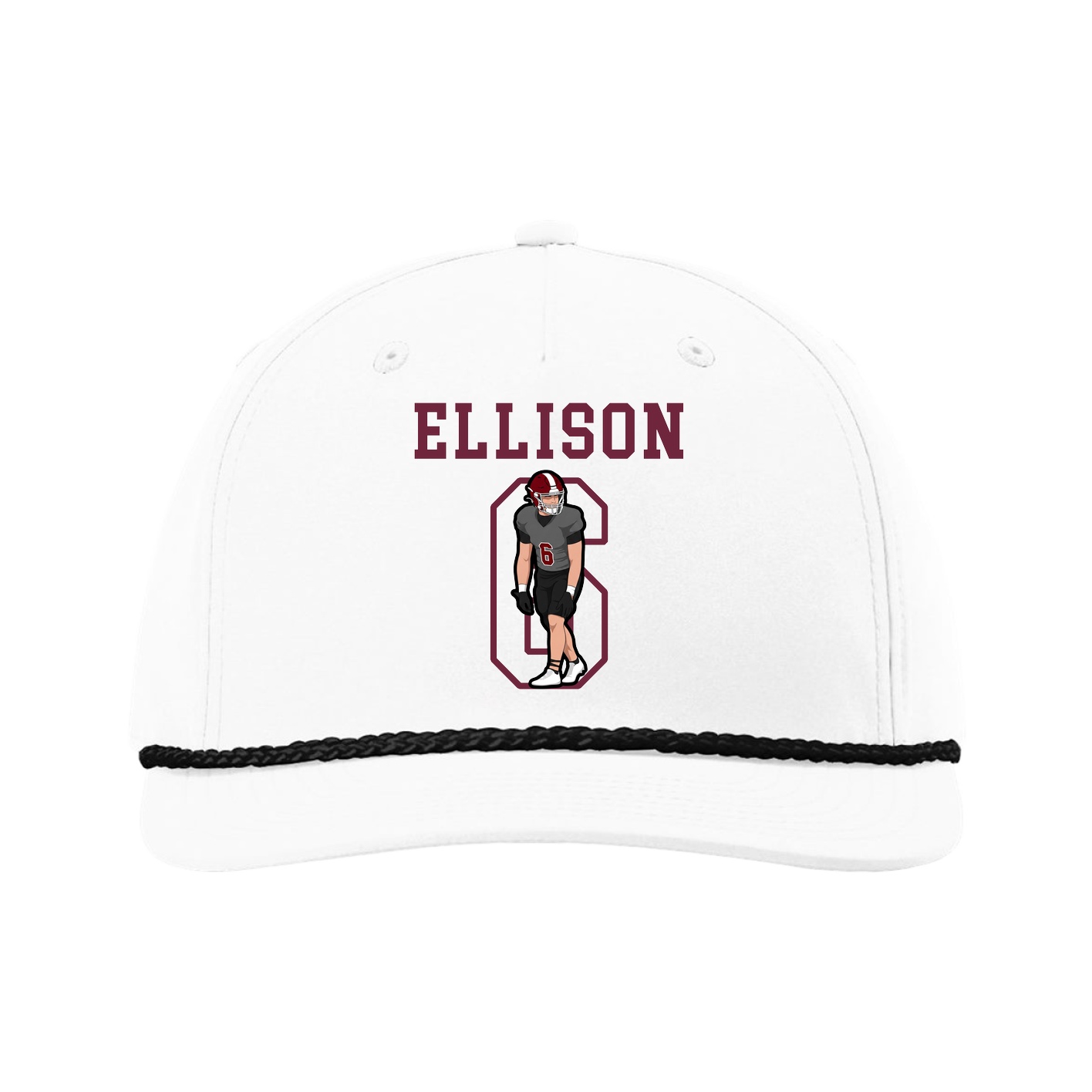 Five-Panel Classic Rope Cap — Shirsey in White