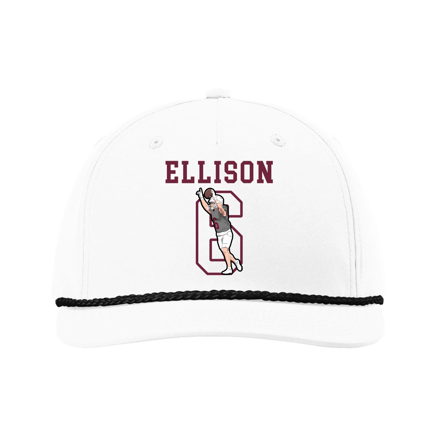Five-Panel Classic Rope Cap — Shirsey in White