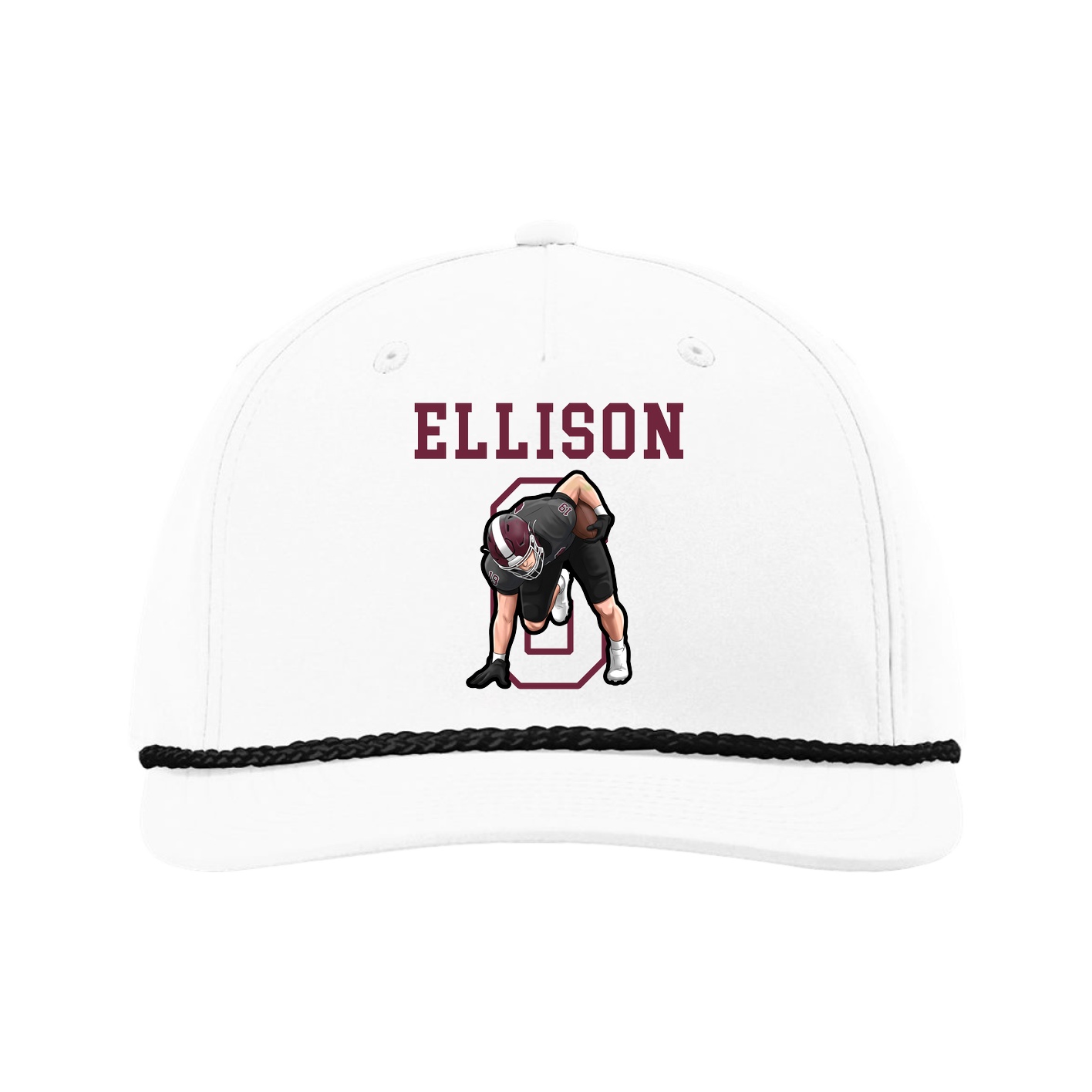 Five-Panel Classic Rope Cap — Shirsey in White