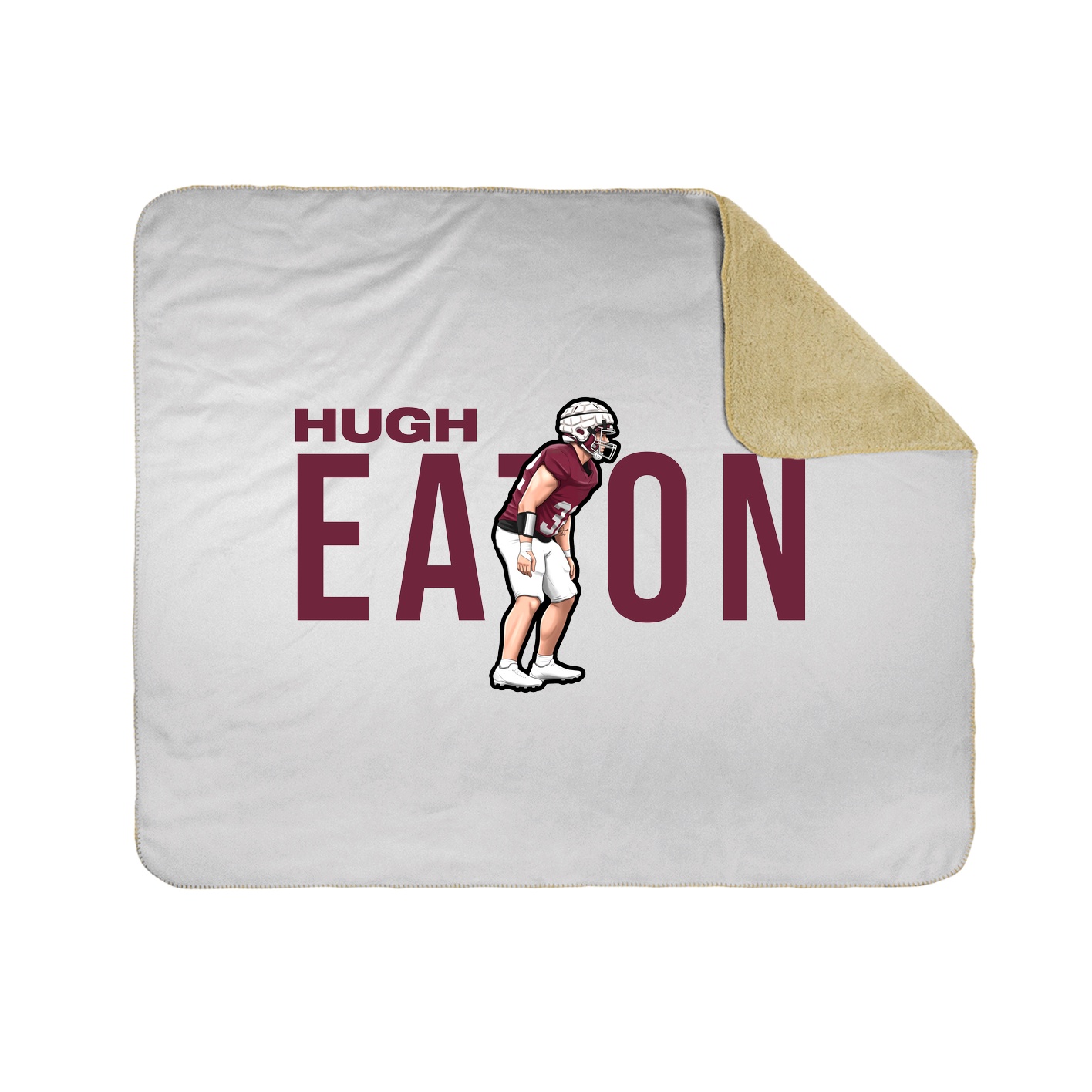 Throw Blanket — Player Name in White