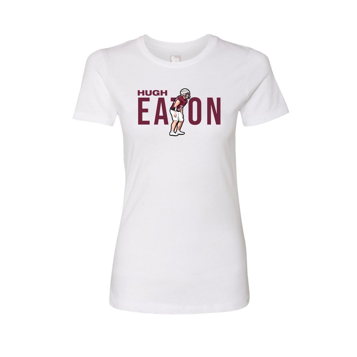 Fitted Women's Tee — Player Name in White