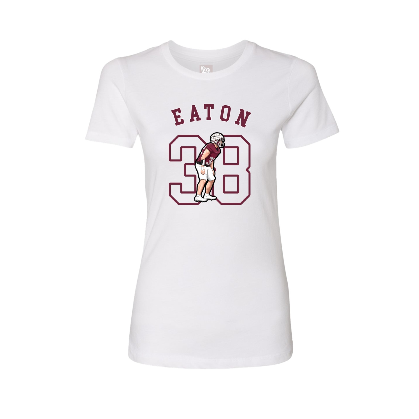 Fitted Women's Tee — Shirsey Arch in White