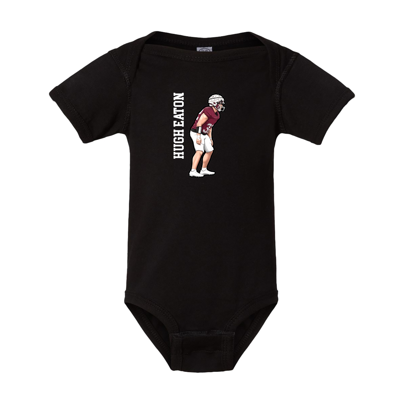 Baby Onesie — Name Vertical in Black