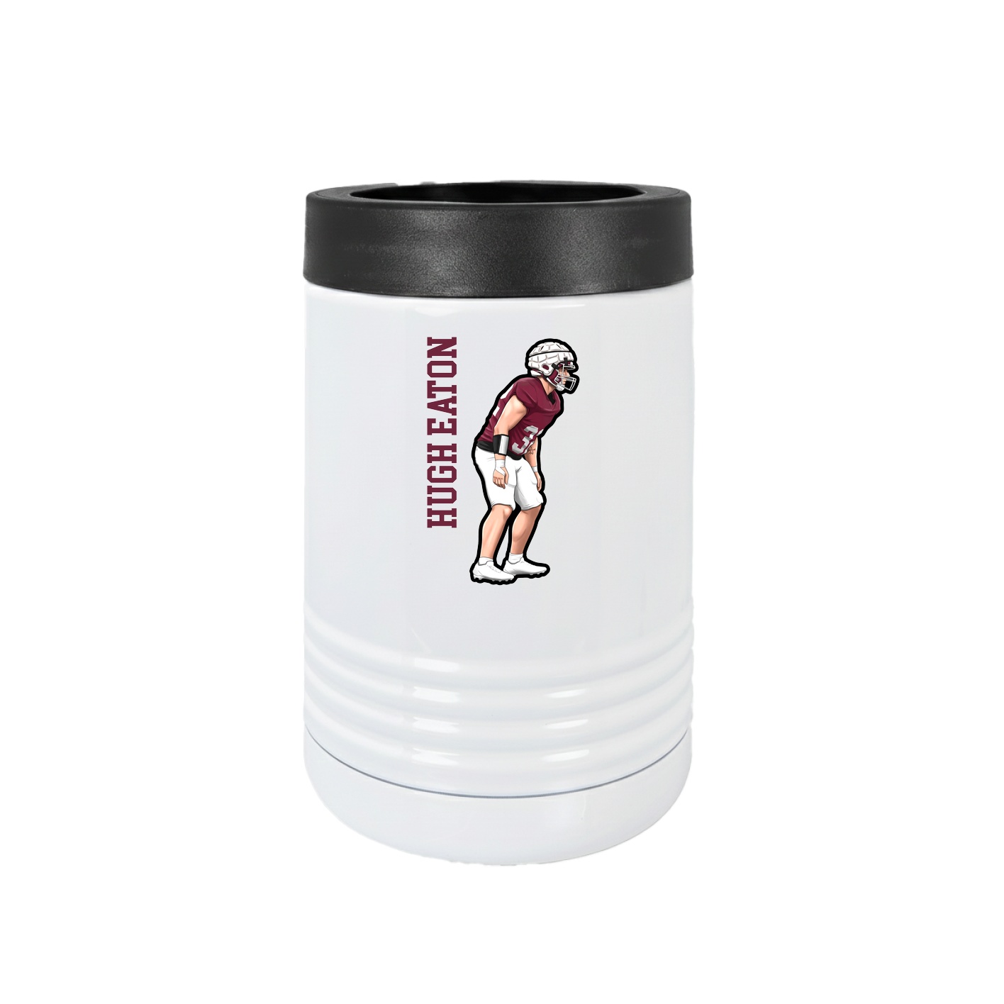 Beverage Holder — Name Vertical in White
