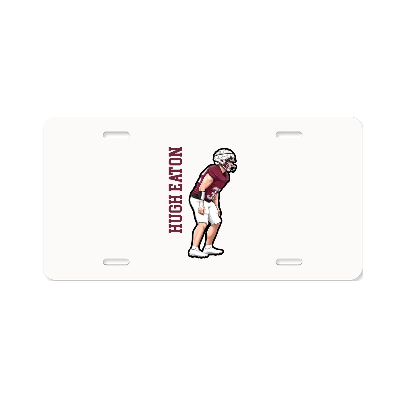 License Plate — Name Vertical in Classic