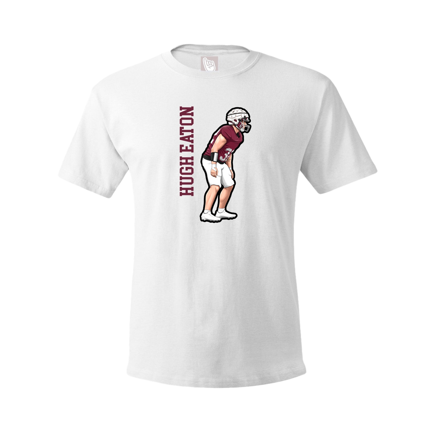 Youth Tee — Name Vertical in White