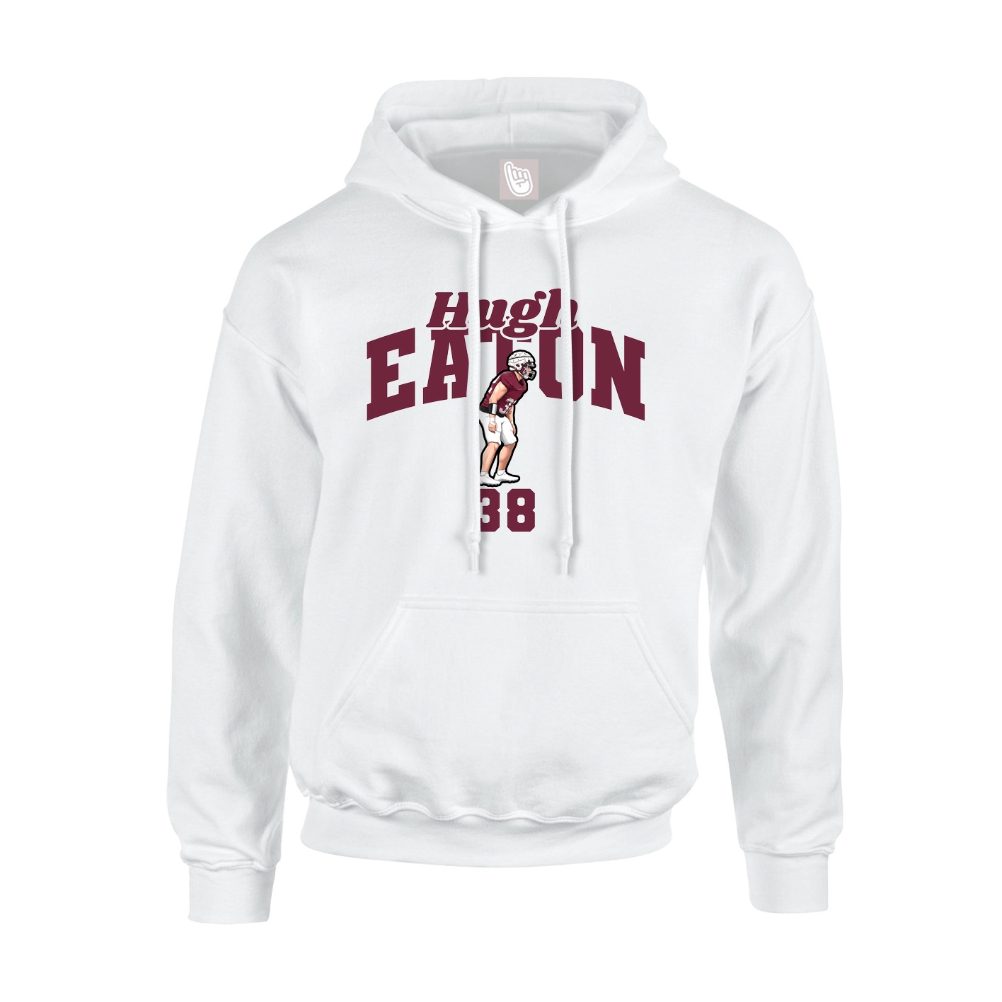 Youth Hoodie — Signature Arch in White
