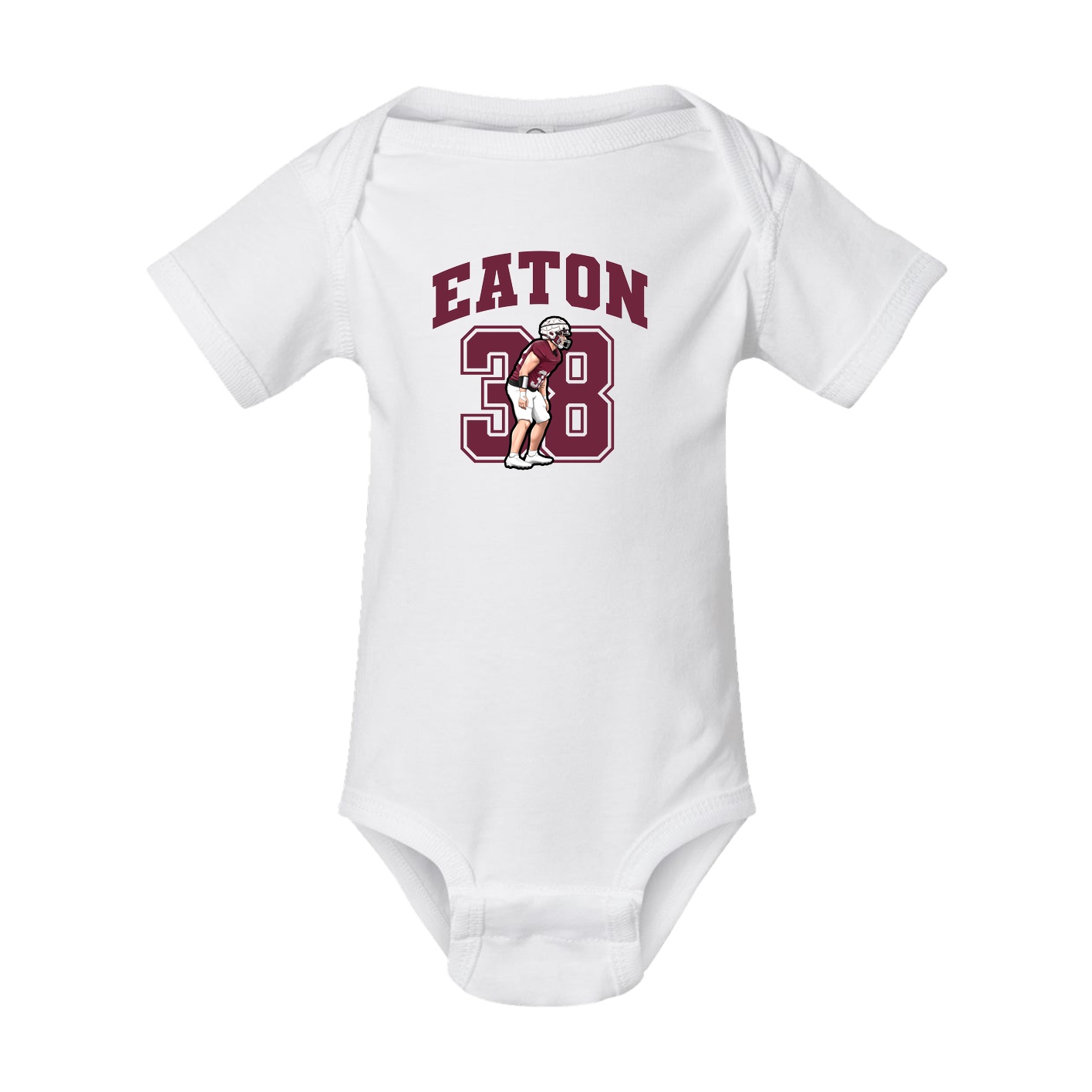 Baby Onesie — Number in White