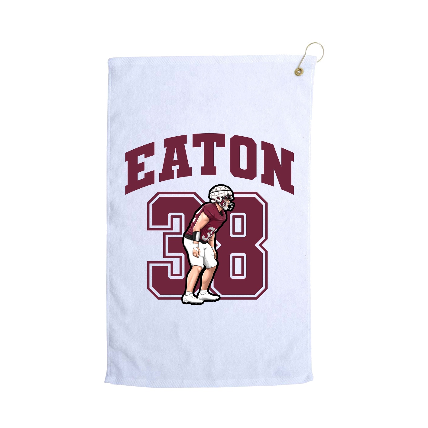 Golf Towel — Number in White