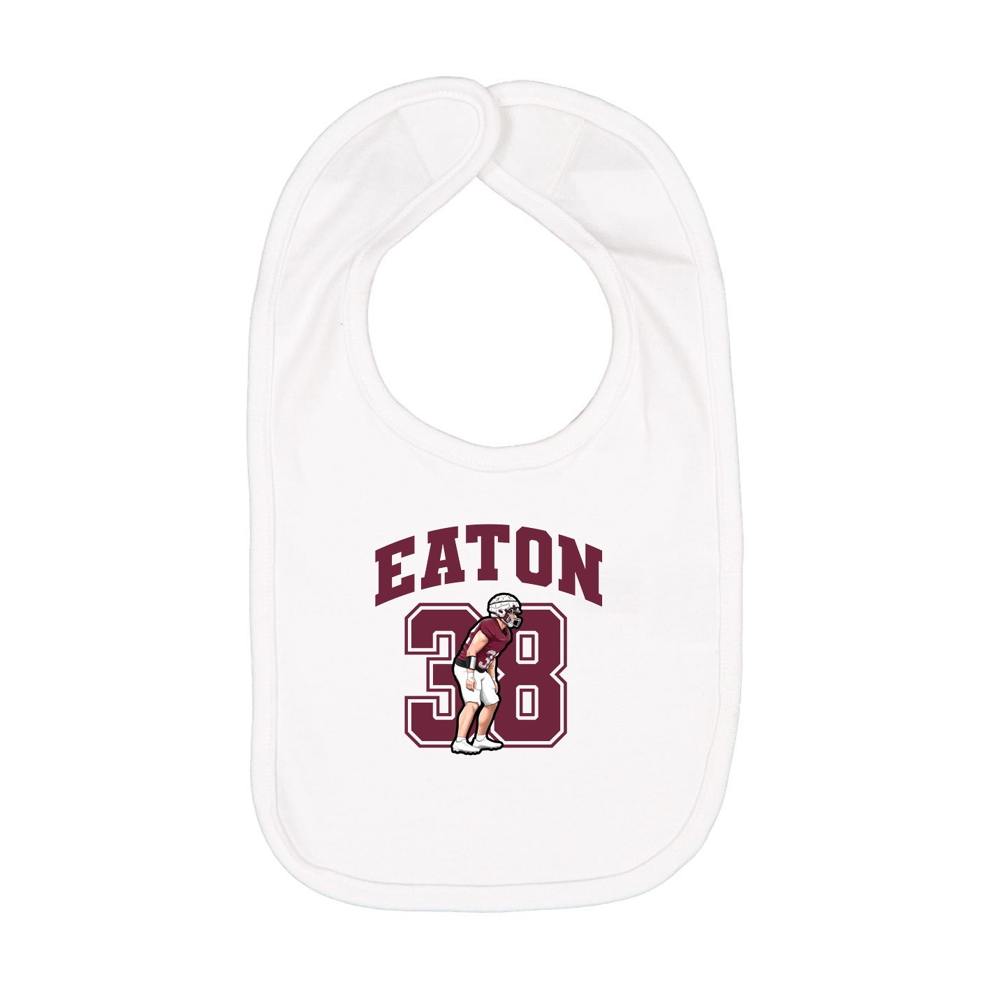 Infant Bib — Number in White