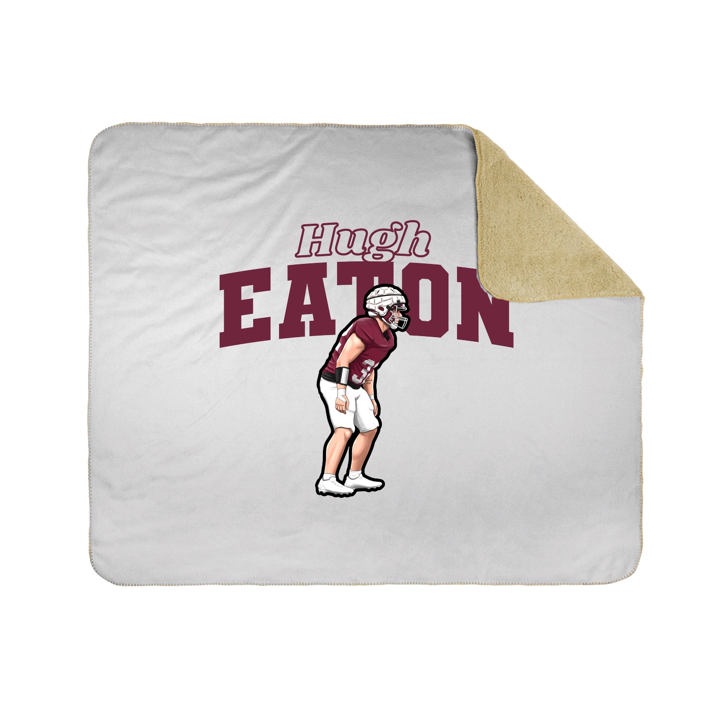 Throw Blanket — Name Arch in White