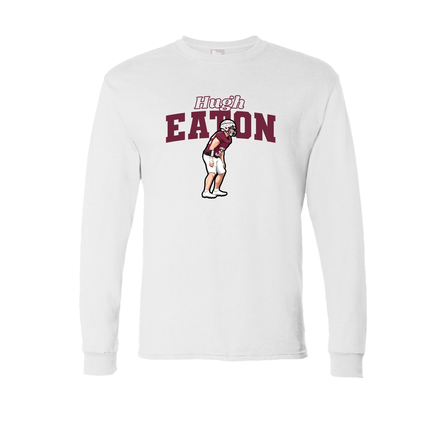 Long Sleeve Tee — Name Arch in White