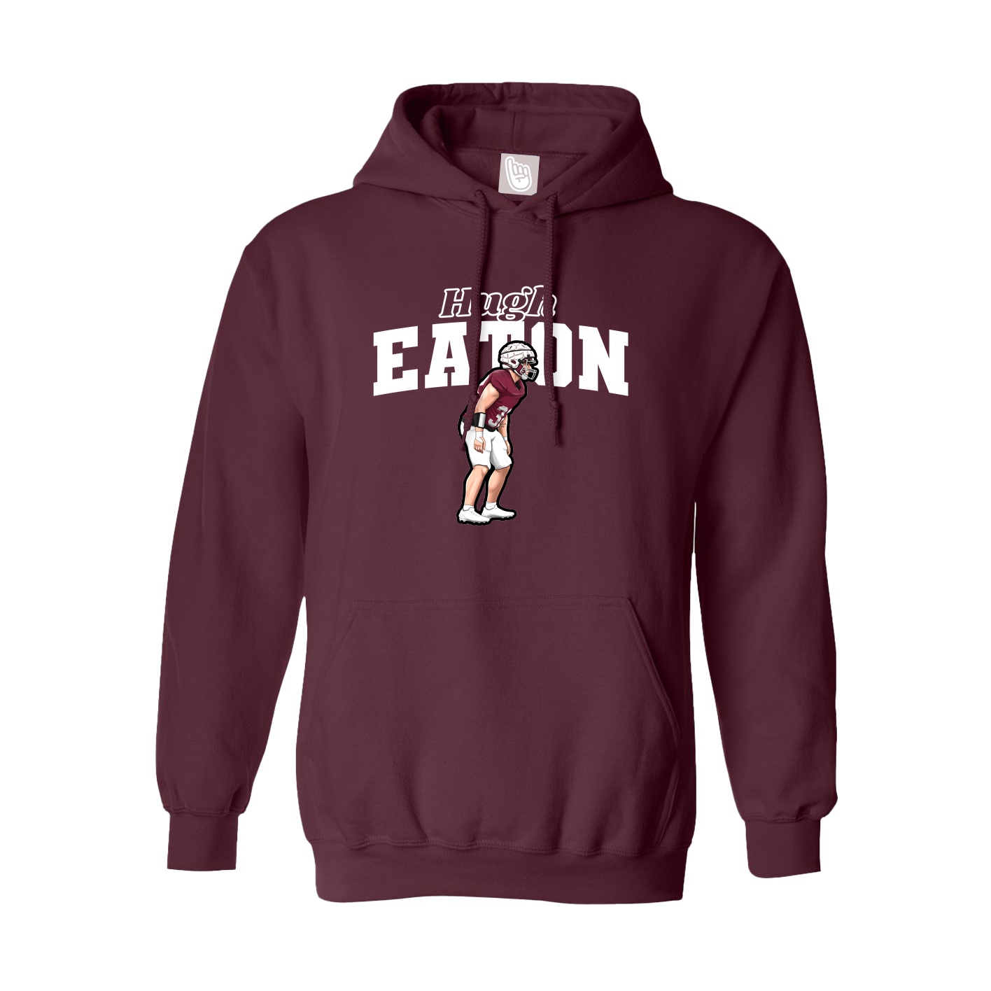 Hoodie — Name Arch in Maroon