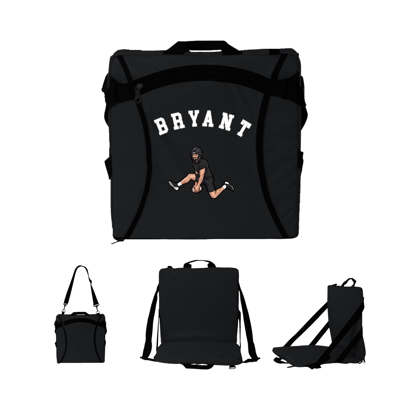Folding Stadium Seat — Shirsey Arch in Black
