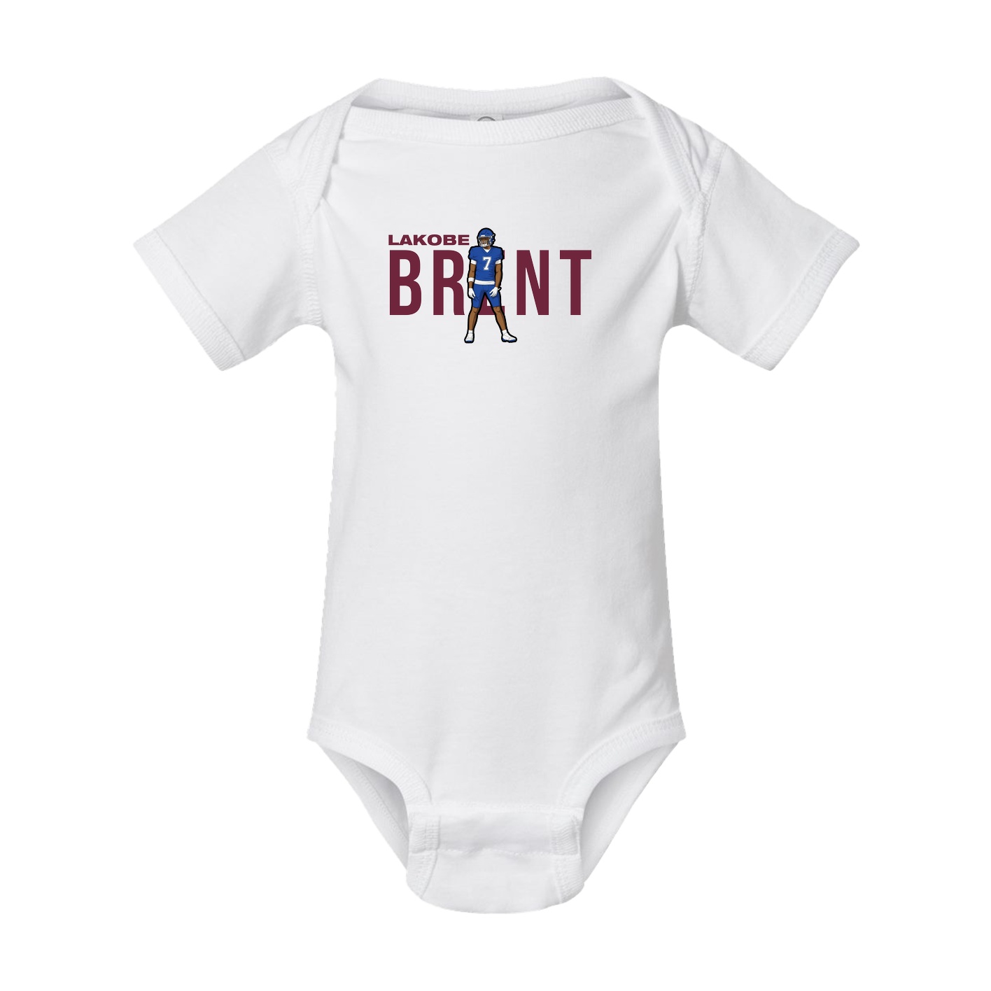 Baby Onesie — Player Name in White