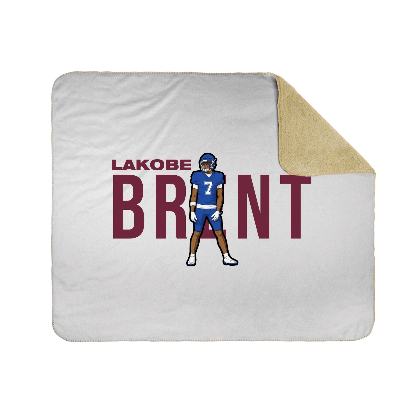 Throw Blanket — Player Name in White
